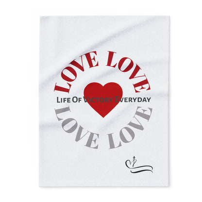 Cozy Fleece Love Inspirational Blanket