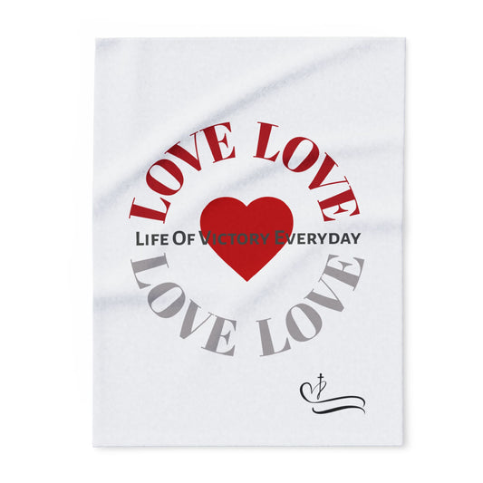 Cozy Fleece Love Inspirational Blanket