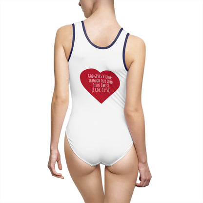 L.O.V.E. Swim One-Piece — "Life of Victory Everyday" Christian Swimwear