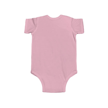Infant Bodysuit - Blue 'LOVE' Circular Logo Long Sleeve Baby Onesie