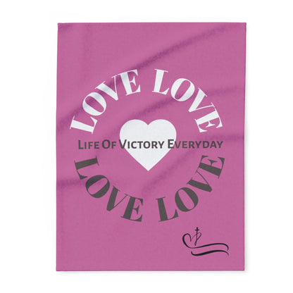 Cozy Fleece Inspirational Love Blanket