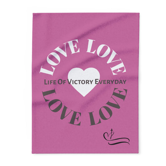 Cozy Fleece Inspirational Love Blanket