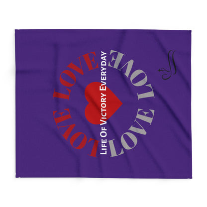 Cozy Fleece Love Inspirational Blanket
