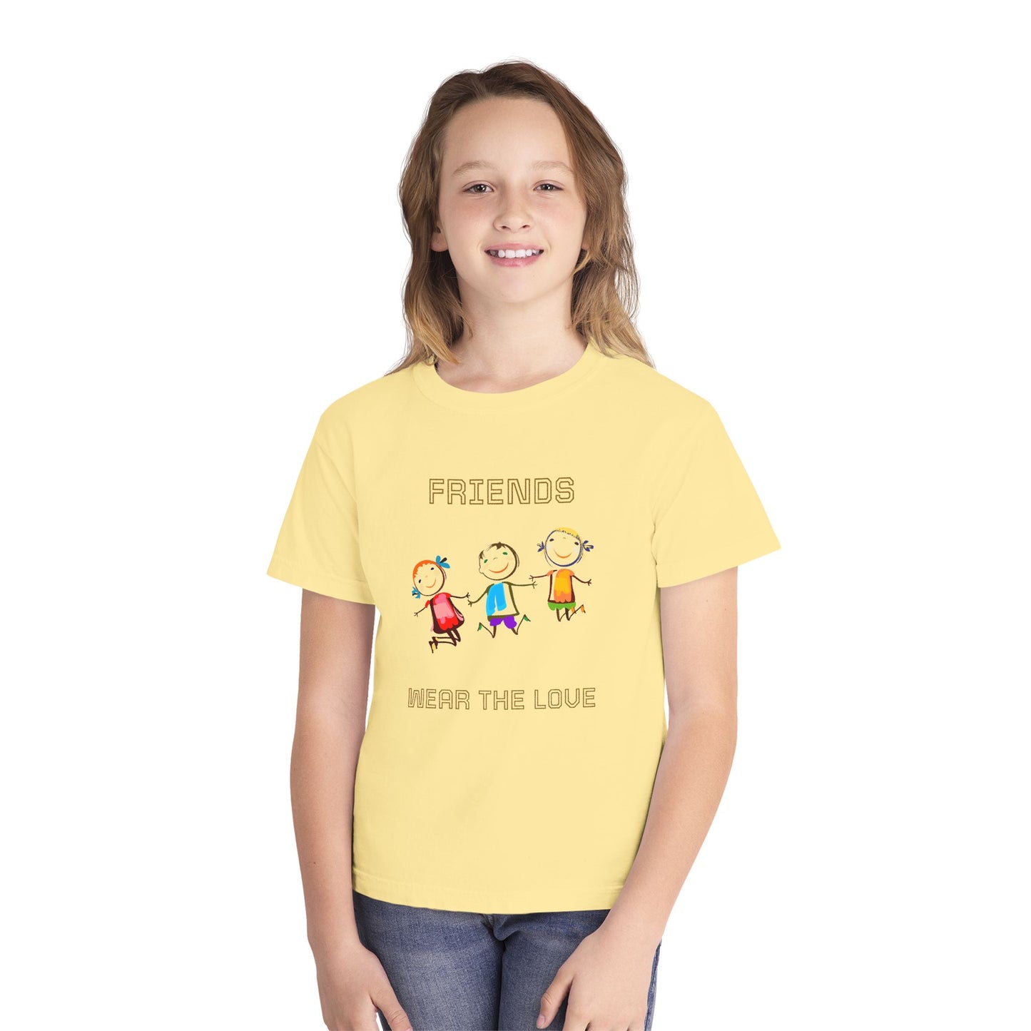 Youth Tee — 'L.O.V.E.' Christian Heart Shirt (1 Cor. 15:57)
