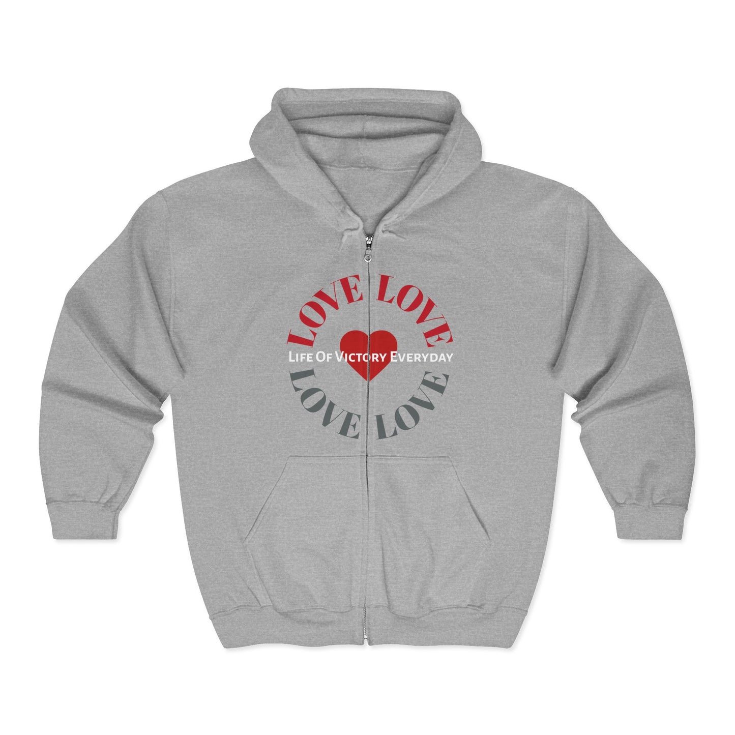 Unisex Heavy Blend™ Full Zip Hooded Inspirational Jacket