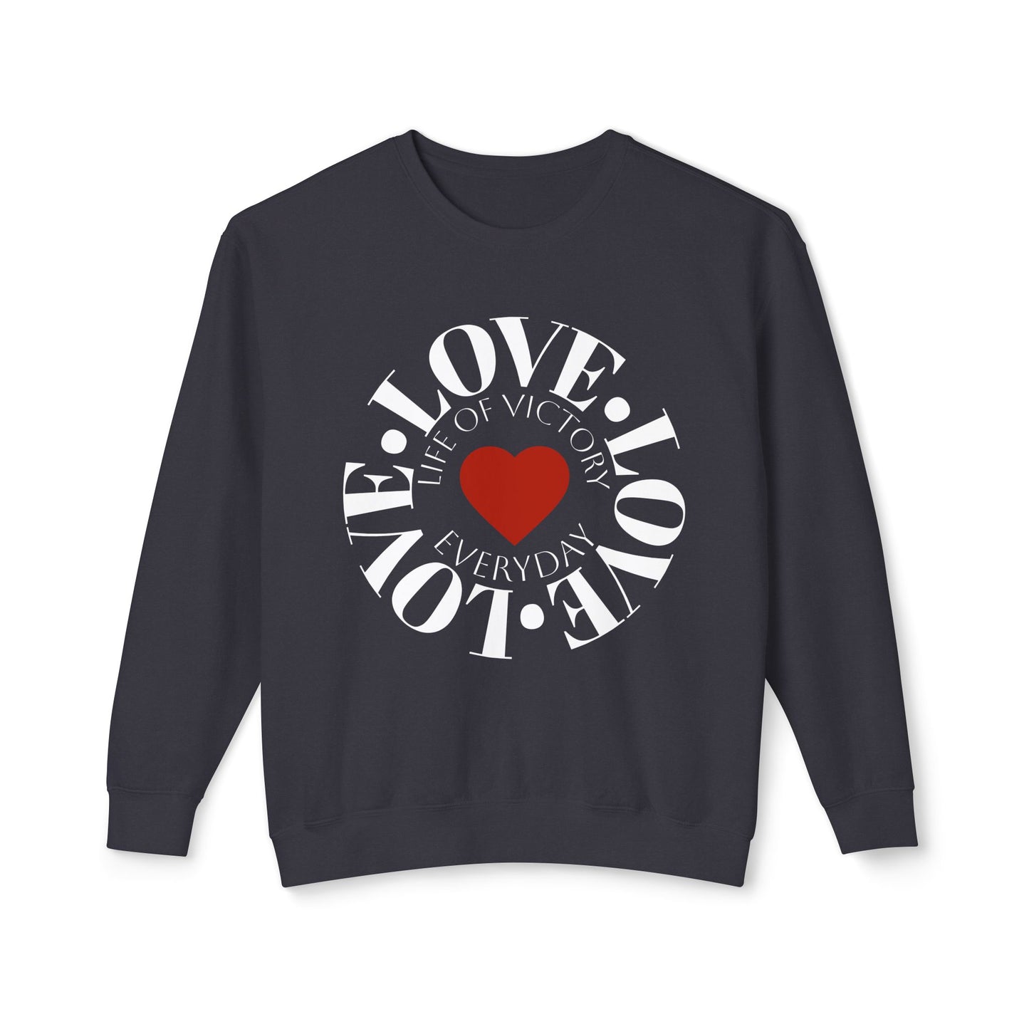 Long sleeve Love  Crewneck Lightweight Sweatshirt