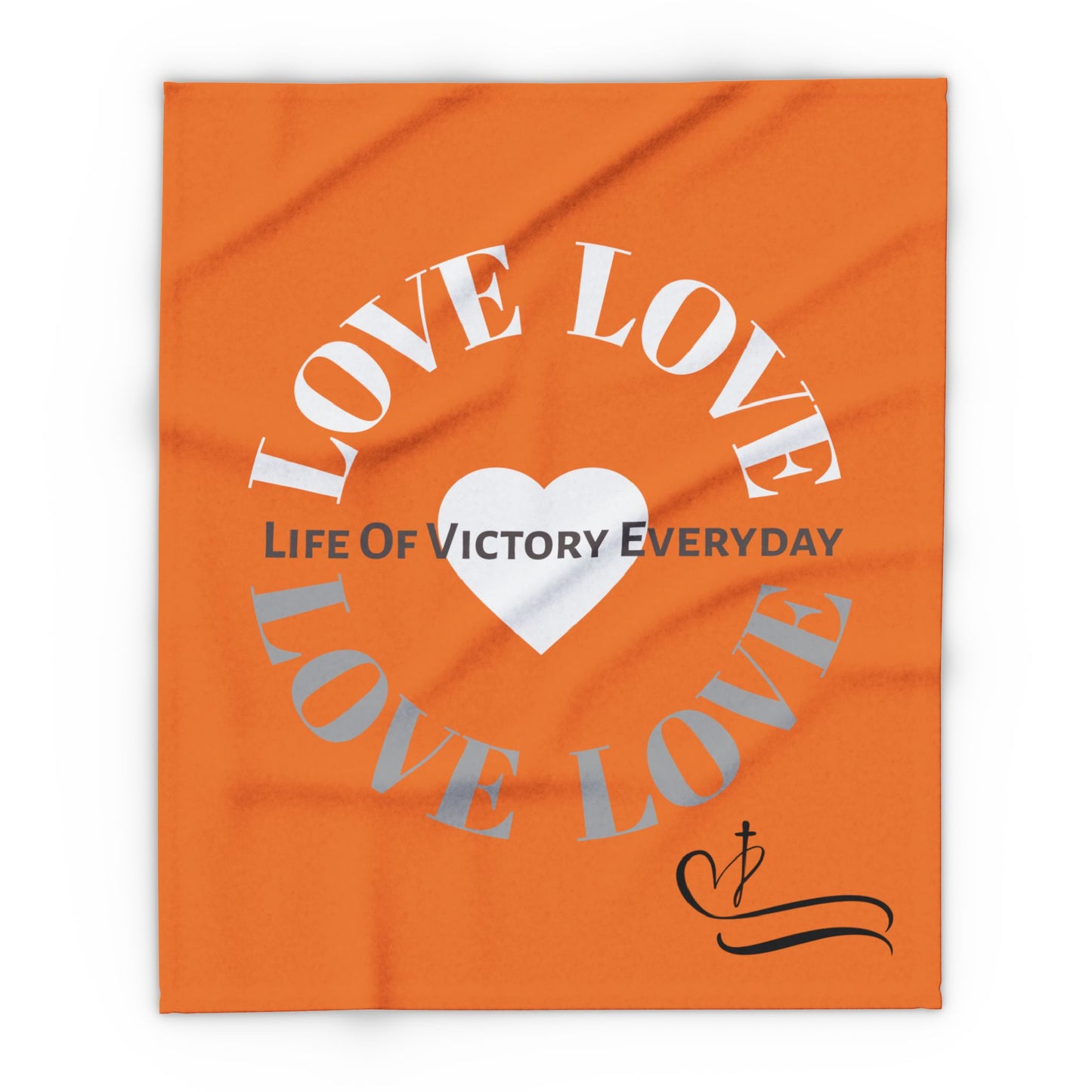 Cozy Fleece Inspirational Love Blanket