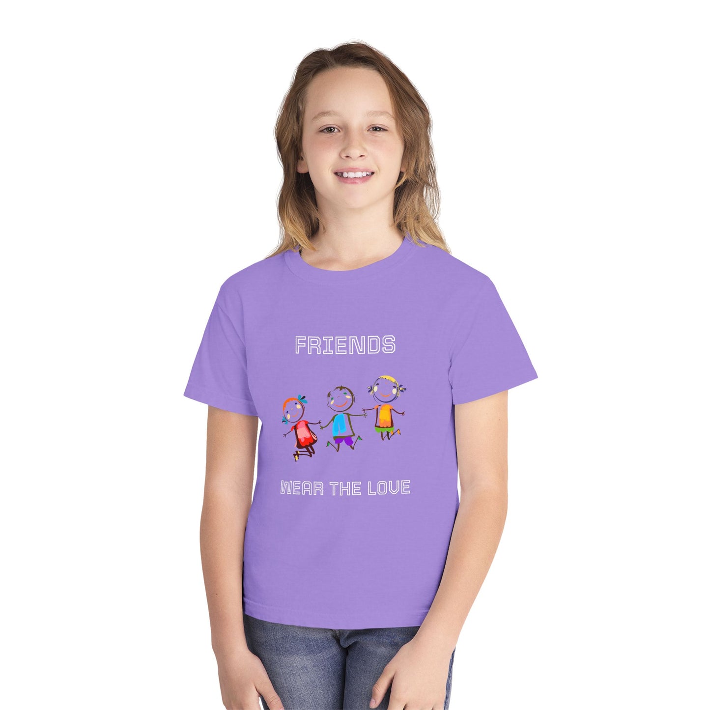 Youth Tee — 'L.O.V.E.' Christian Heart Shirt (1 Cor. 15:57)